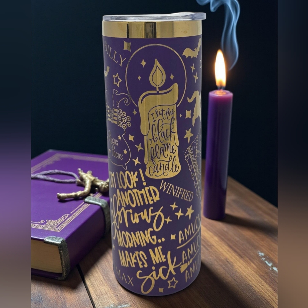 Hocus Pocus Laser Engraved Tumbler 20oz Skinny